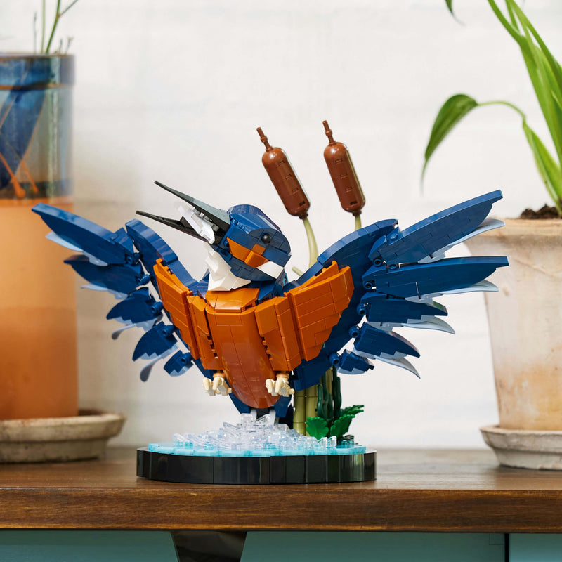 Lego Icons 10331 Kingfisher Bird Model Set for Adults Ages 18 and Up, rear view