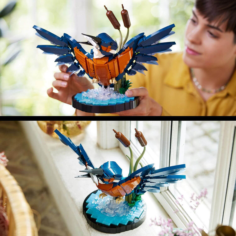 Lego Icons 10331 Kingfisher Bird Model Set for Adults Ages 18 and Up, packaging shot