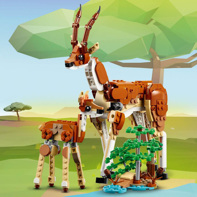 Lego Creator 3 in 1 31150 Wild Safari Animals Playset for Ages 9 & Up, packaging shot