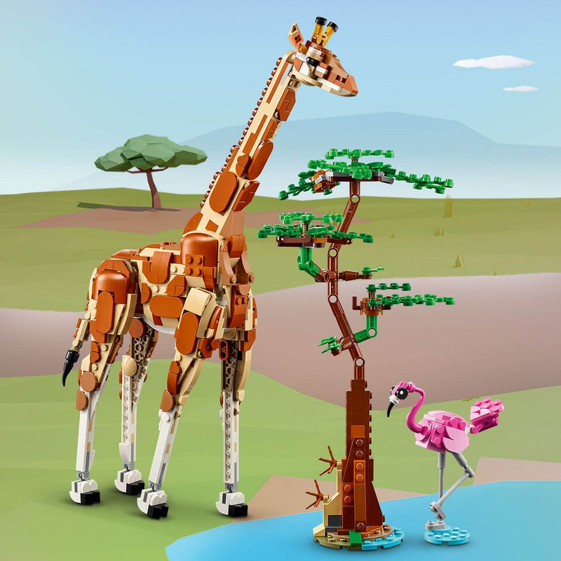 Lego Creator 3 in 1 31150 Wild Safari Animals Playset for Ages 9 & Up, close-up detail