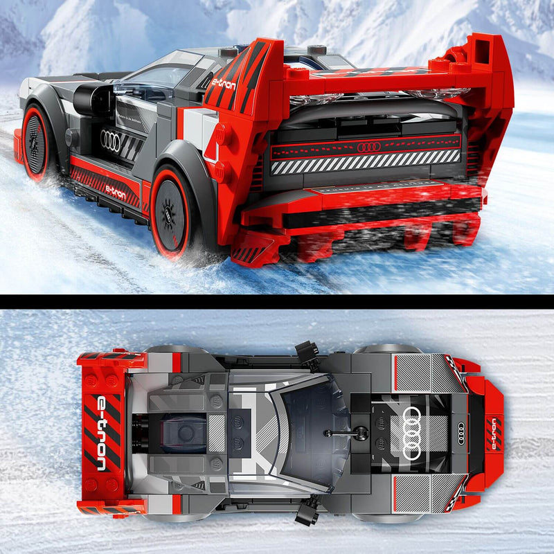 Lego Speed Champions 76921 Audi S1 E-Tron Quattro Race Car for Ages 9+, close-up detail