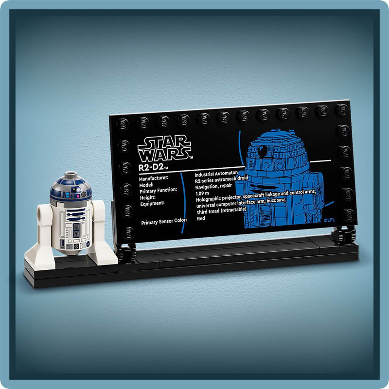 Lego Star Wars 75379 R2-D2 25th Anniversary Playset for Ages 10 and Up, in display