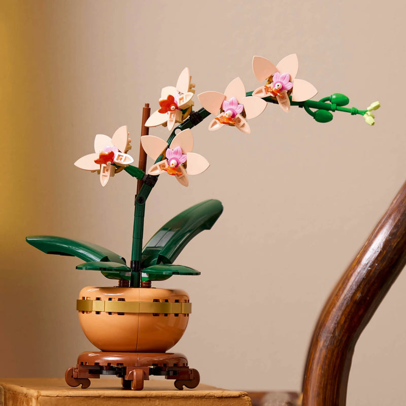 Lego Botanicals 10343 Mini Orchid Building Set for Adults Ages 18 & Up, side angle
