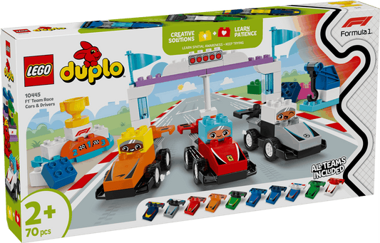 Lego Duplo 10445 F1 Team Race Cars & Drivers for Toddlers Ages 2 & Up collectible from Curious Minds