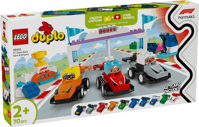 Lego Duplo 10445 F1 Team Race Cars & Drivers for Toddlers Ages 2 & Up collectible from Curious Minds