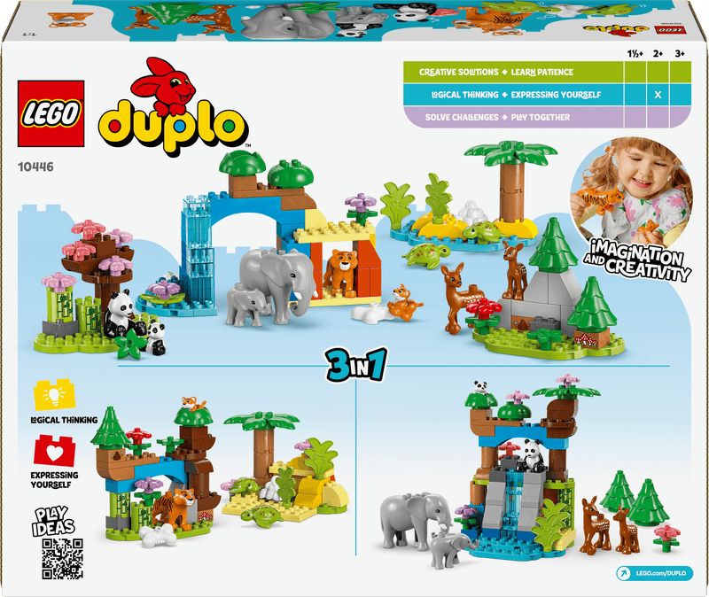 Lego Duplo 10446 3 in 1 Wild Animal Families for Toddlers Ages 2 & Up, in display