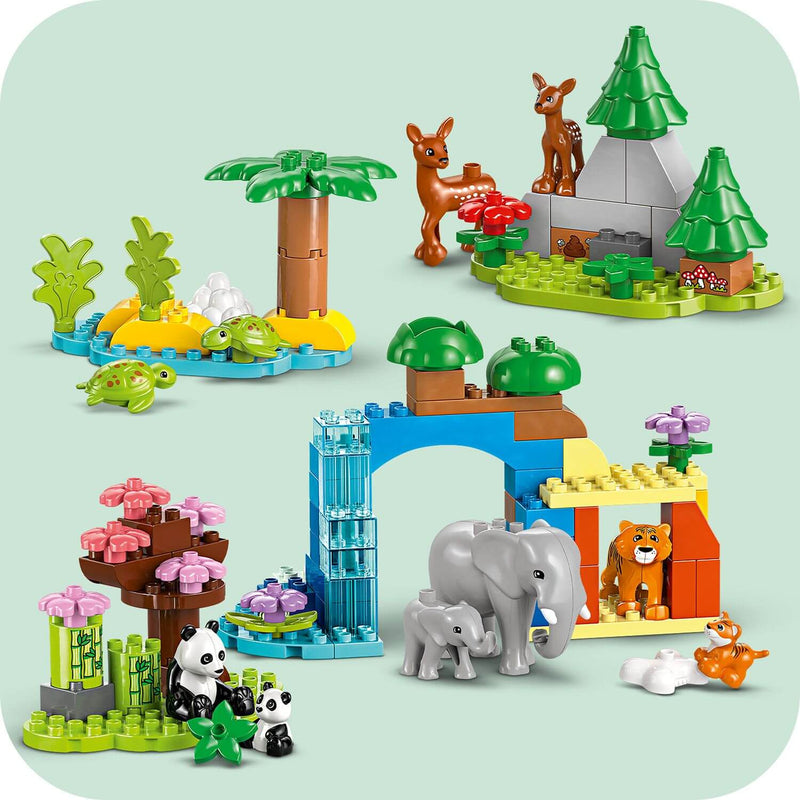 Lego Duplo 10446 3 in 1 Wild Animal Families for Toddlers Ages 2 & Up, rear view