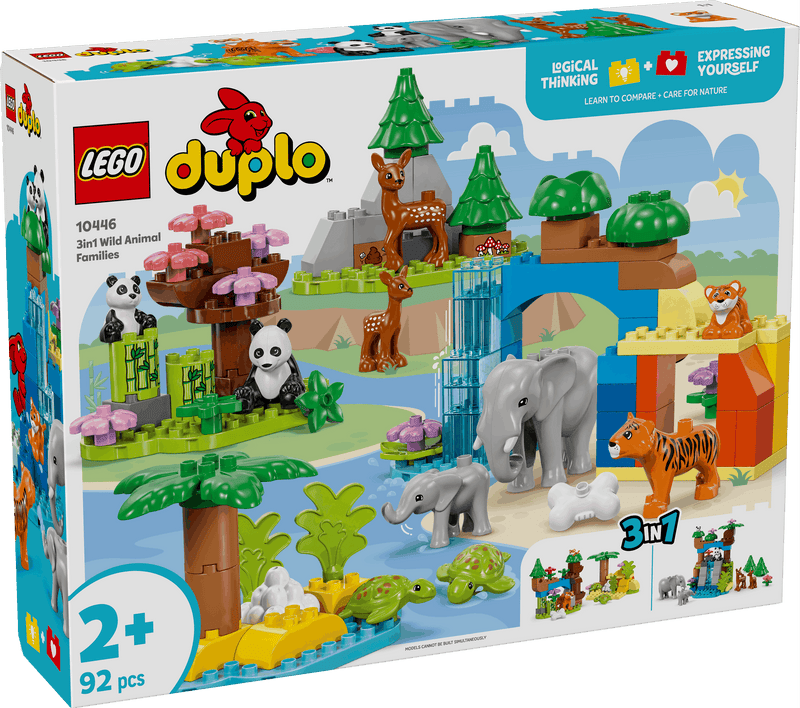 Lego Duplo 10446 3 in 1 Wild Animal Families for Toddlers Ages 2 & Up collectible from Curious Minds