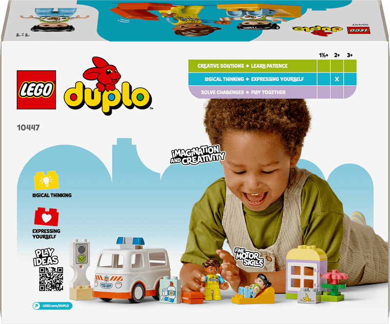 Lego Duplo 10447 Ambulance & Driver Playset for Toddlers Ages 2 and Up, in display