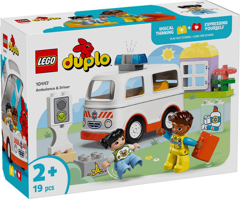 Lego Duplo 10447 Ambulance & Driver Playset for Toddlers Ages 2 and Up collectible from Curious Minds
