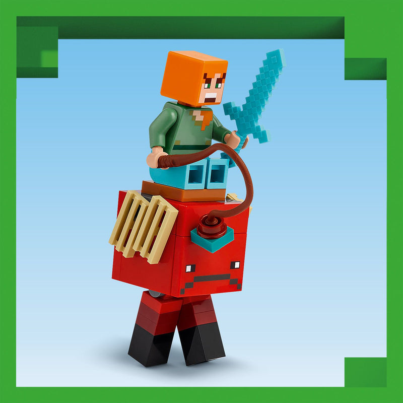 Lego Minecraft 21266 The Nether Lava Battle Playset for Ages 6 and Up, close-up detail