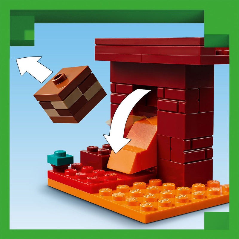 Lego Minecraft 21266 The Nether Lava Battle Playset for Ages 6 and Up, packaging shot