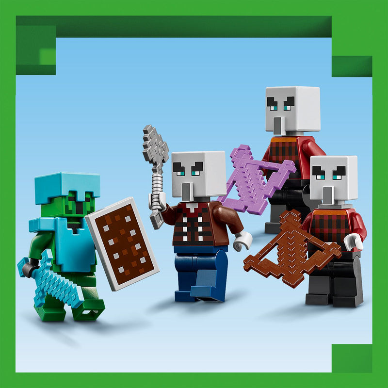 Lego Minecraft 21267 The Illager Desert Patrol Playset for Ages 7 & Up, close-up detail