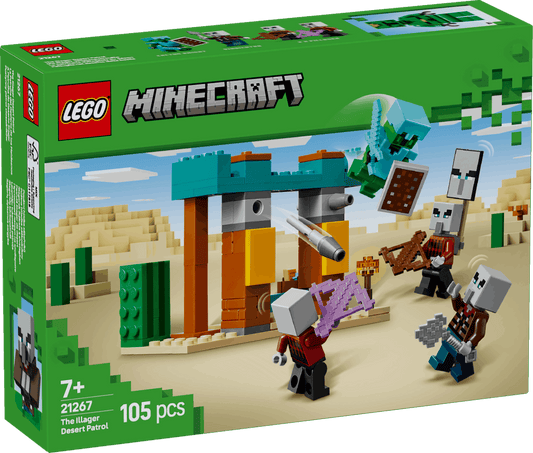 Lego Minecraft 21267 The Illager Desert Patrol Playset for Ages 7 & Up collectible from Curious Minds