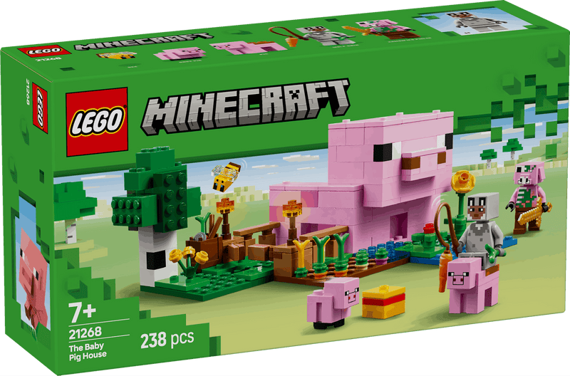 Lego Minecraft 21268 The Baby Pig House Toy Playset for Ages 7 and Up collectible from Curious Minds