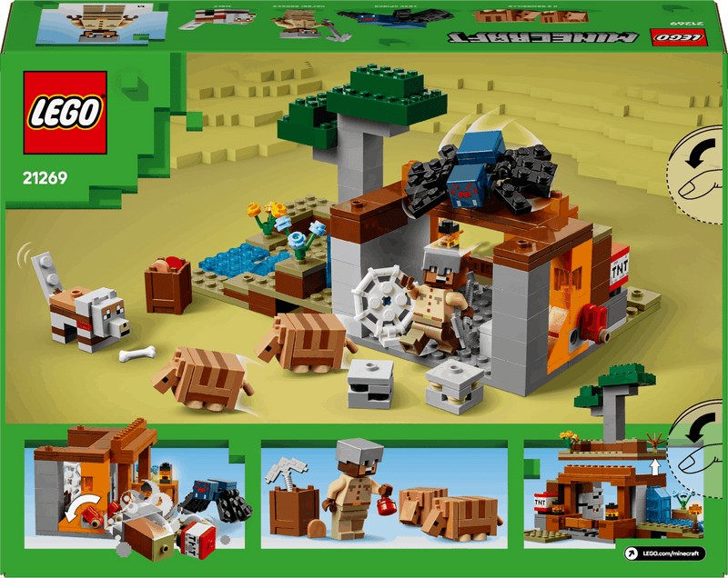 Lego Minecraft 21269 The Armadillo Mine Expedition Playset for Ages 8+, in display