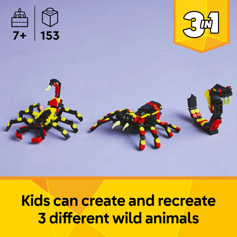 Lego Creator 3 in 1 31159 Wild Animals: Surprising Spider for Ages 7+, side angle