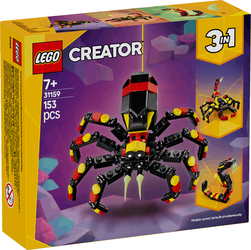 Lego Creator 3 in 1 31159 Wild Animals: Surprising Spider for Ages 7+ collectible from Curious Minds