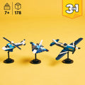 Lego Creator 3 in 1 31160 Aircraft: Race Plane Playset for Ages 7 & Up, side angle