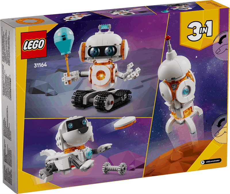 Lego Creator 3 in 1 31164 Space Robot Rebuildable Toy for Ages 8 & Up, in display