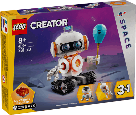 Lego Creator 3 in 1 31164 Space Robot Rebuildable Toy for Ages 8 & Up collectible from Curious Minds