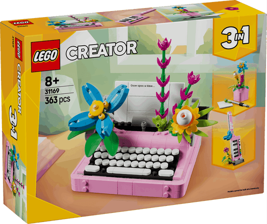 Lego Creator 3 in 1 31169 Typewriter with Flowers for Ages 8 and Up collectible from Curious Minds