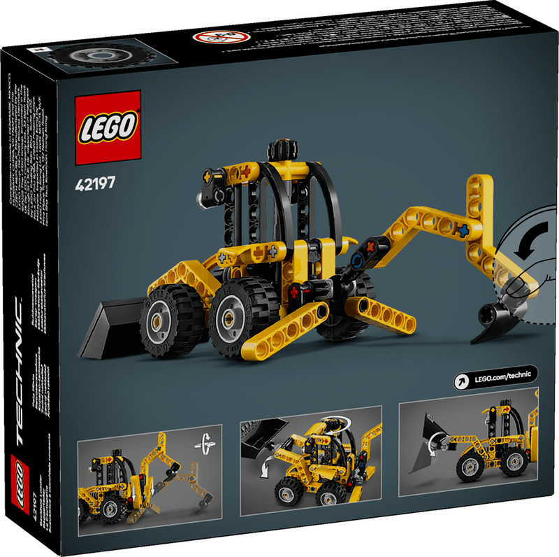 Lego Technic 42197 Backhoe Loader Buildable Playset for Ages 7 and Up, in display