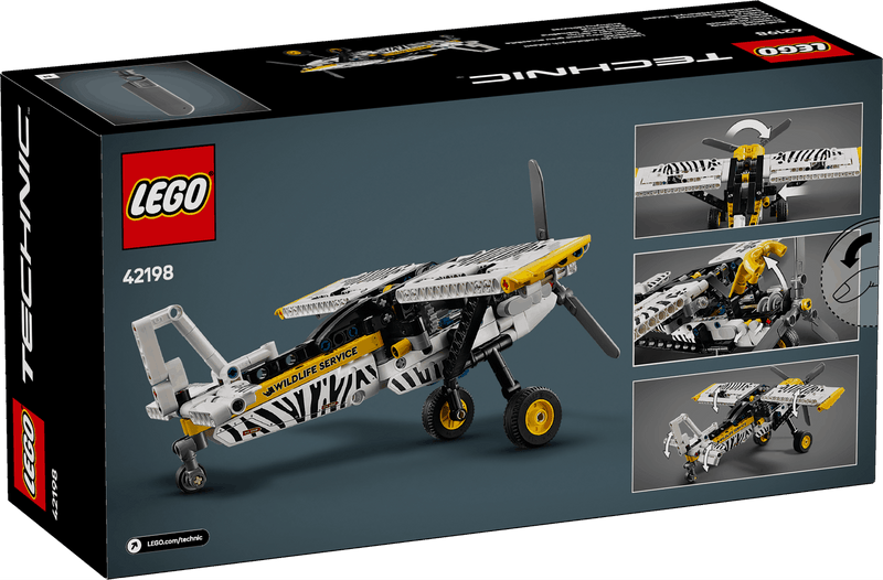 Lego Technic 42198 Bush Plane Buildable Toy Playset for Ages 8 and Up, in display