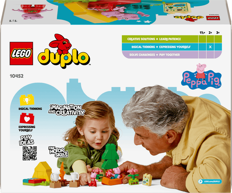 Lego Duplo 10452 Peppa Pig Camping Trip Toy for Toddlers Ages 2 and Up, in display