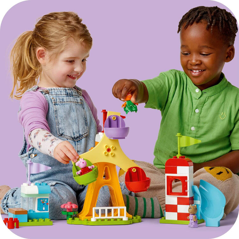 Lego Duplo 10453 Peppa Pig Funfair Playset for Toddlers Ages 2 and Up, rear view