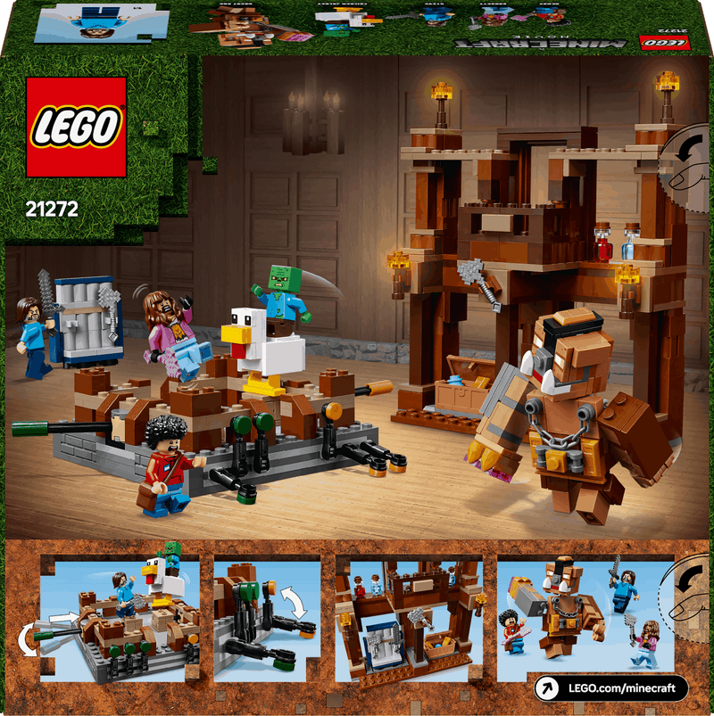Lego Minecraft Movie 21272 Woodland Mansion Fighting Ring for Ages 10+, in display