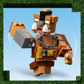 Lego Minecraft Movie 21272 Woodland Mansion Fighting Ring for Ages 10+, close-up detail