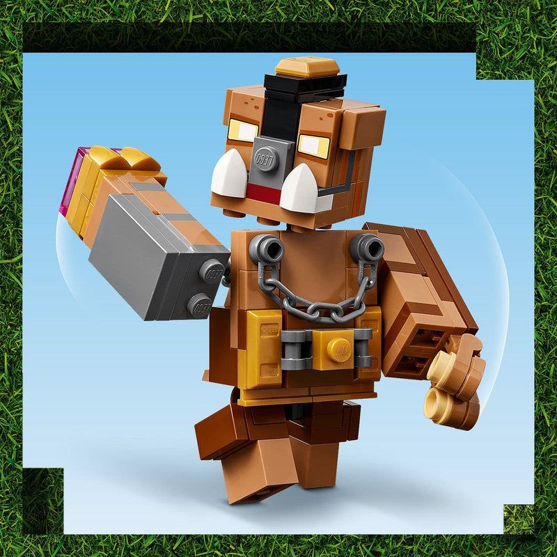 Lego Minecraft Movie 21272 Woodland Mansion Fighting Ring for Ages 10+, close-up detail