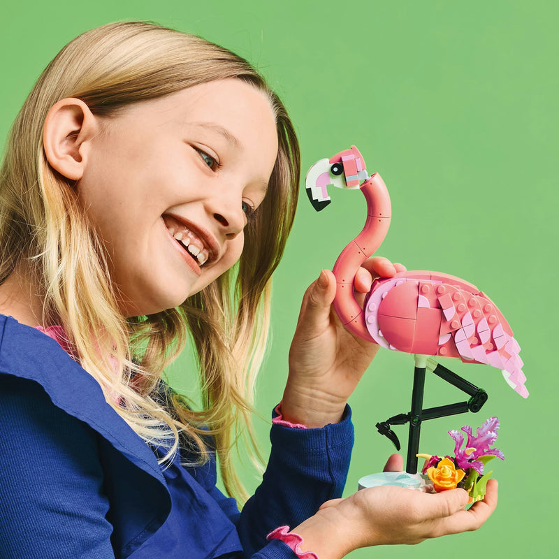 Lego Creator 3 in 1 31170 Wild Animals: Pink Flamingo for Ages 8 & Up, rear view