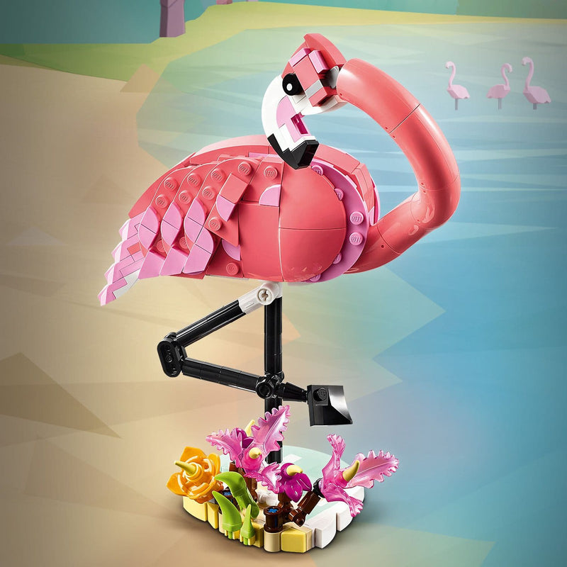Lego Creator 3 in 1 31170 Wild Animals: Pink Flamingo for Ages 8 & Up, in display