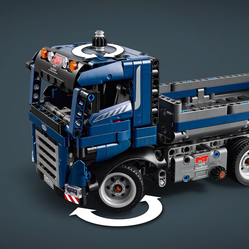 Lego Technic 42203 Tipping Dump Truck Toy Model Set for Ages 9 and Up, rear view