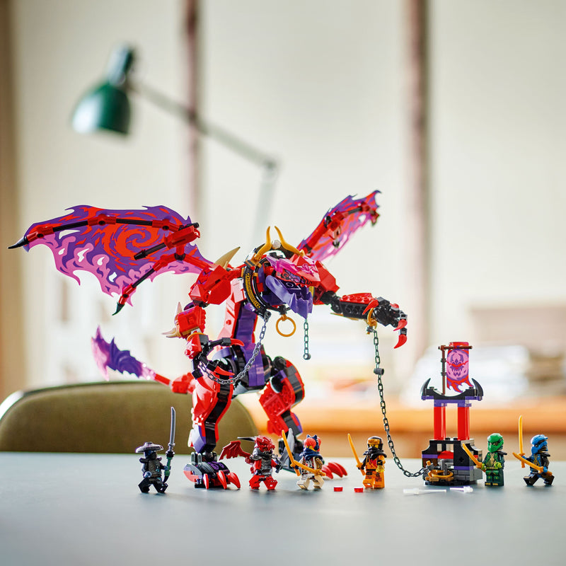 Lego Ninjago 71832 Thunderfang Dragon of Chaos Toy for Ages 8 and Up, side angle