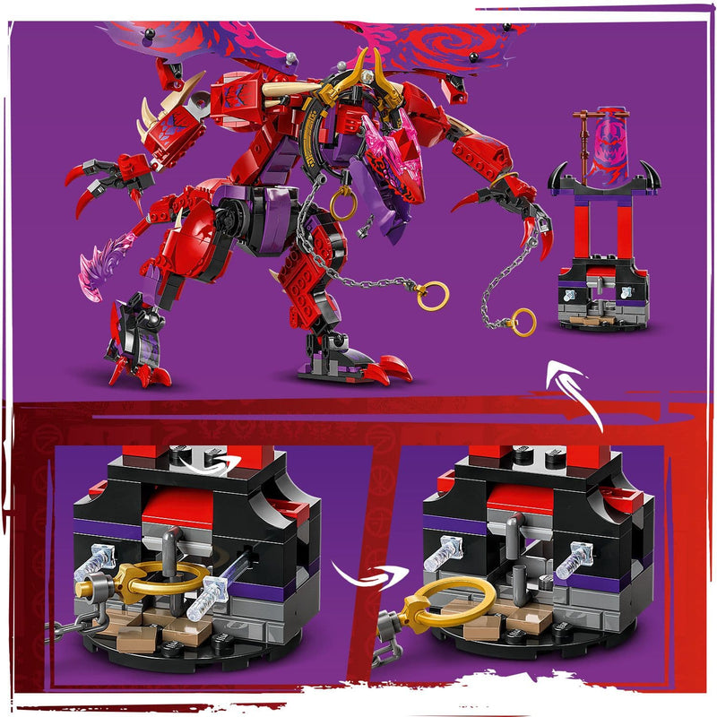Lego Ninjago 71832 Thunderfang Dragon of Chaos Toy for Ages 8 and Up, packaging shot