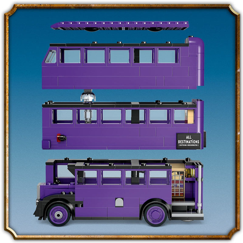 Lego Harry Potter 76446 Knight Bus Adventure Playset for Ages 8 and Up, rear view