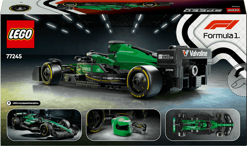 Lego Speed Champions 77245 Aston Martin Aramco F1 AMR24 for Ages 10+, in display