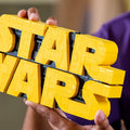 Lego Star Wars 75407 Brick-Built Star Wars Logo for Adults Ages 18+, close-up detail