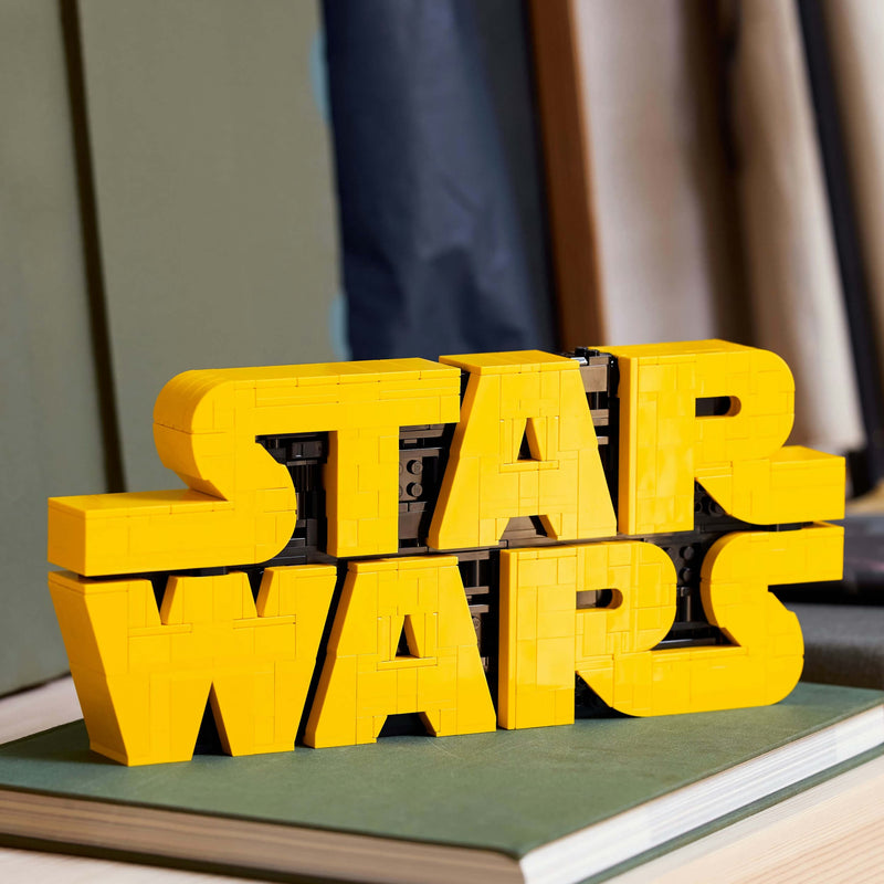 Lego Star Wars 75407 Brick-Built Star Wars Logo for Adults Ages 18+, side angle