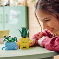 Lego Botanicals 10349 Happy Plants Toy Building Kit for Ages 9 and Up, close-up detail