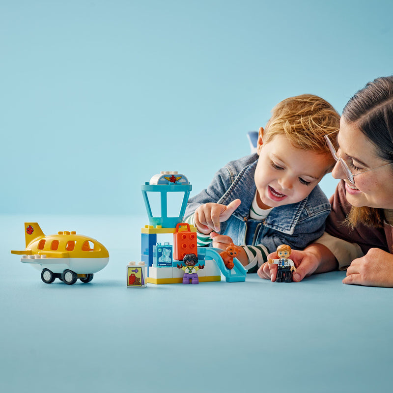 Lego Duplo Town 10443 First Time at the Airport Set for Ages 2 and Up, side angle