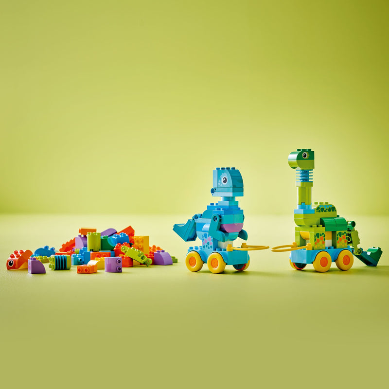 Lego Duplo Town 10451 3 in 1 Dinosaurs on Wheels Set for Ages 3 and Up, side angle