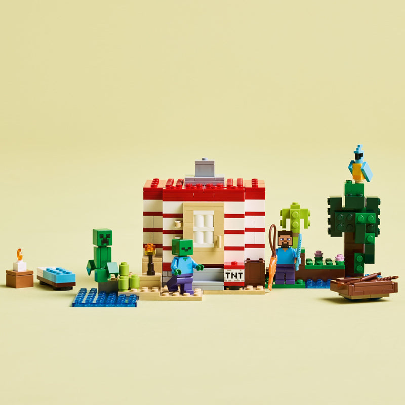 Lego Minecraft 21275 The TNT Jungle House Playset for Ages 8 and Up, rear view