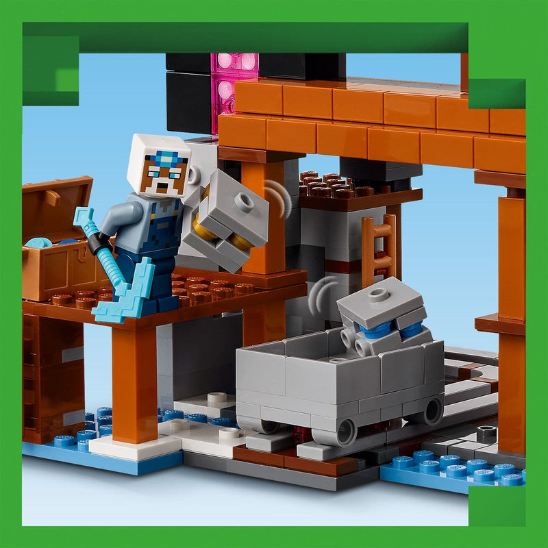 Lego Minecraft 21277 The Pickaxe Mine Buildable Playset for Age 8 & Up, packaging shot