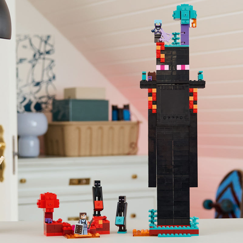 Lego Minecraft 21279 The Enderman Tower Buildable Playset for Ages 9+, side angle
