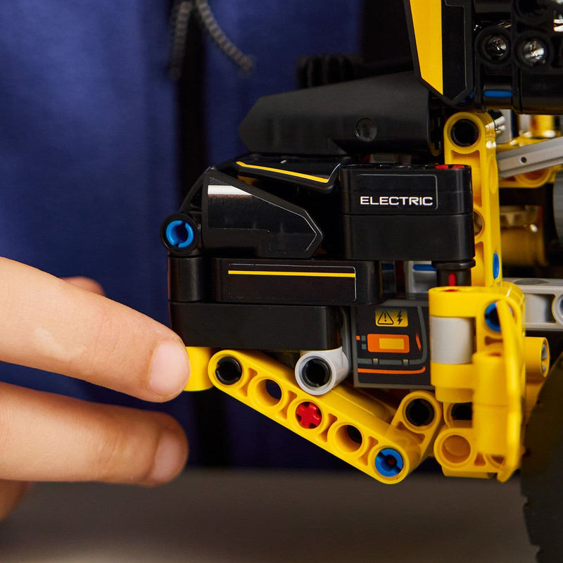 Lego Technic 42209 Volvo L120 Electric Wheel Loader for Ages 9 and Up, in display