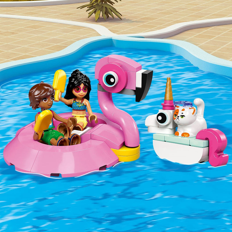 Lego Friends 42658 Unicorn & Flamingo Pool Party Set for Ages 5 and Up, rear view